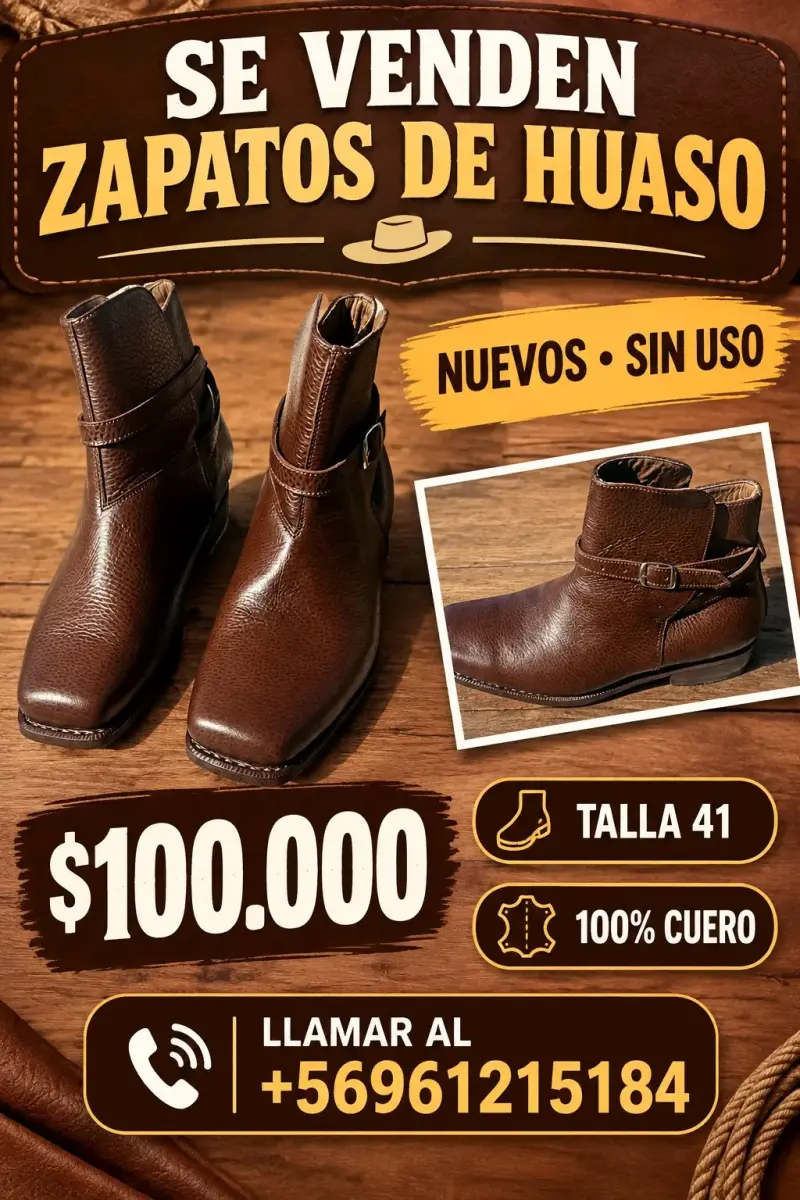 Zapatos de huaso nuevos talla 41 cuero