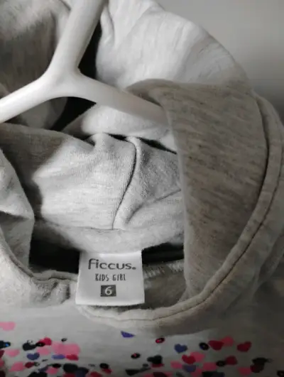 Polerón gris con capucha para niña Ficcus talla 6 - miniatura 2