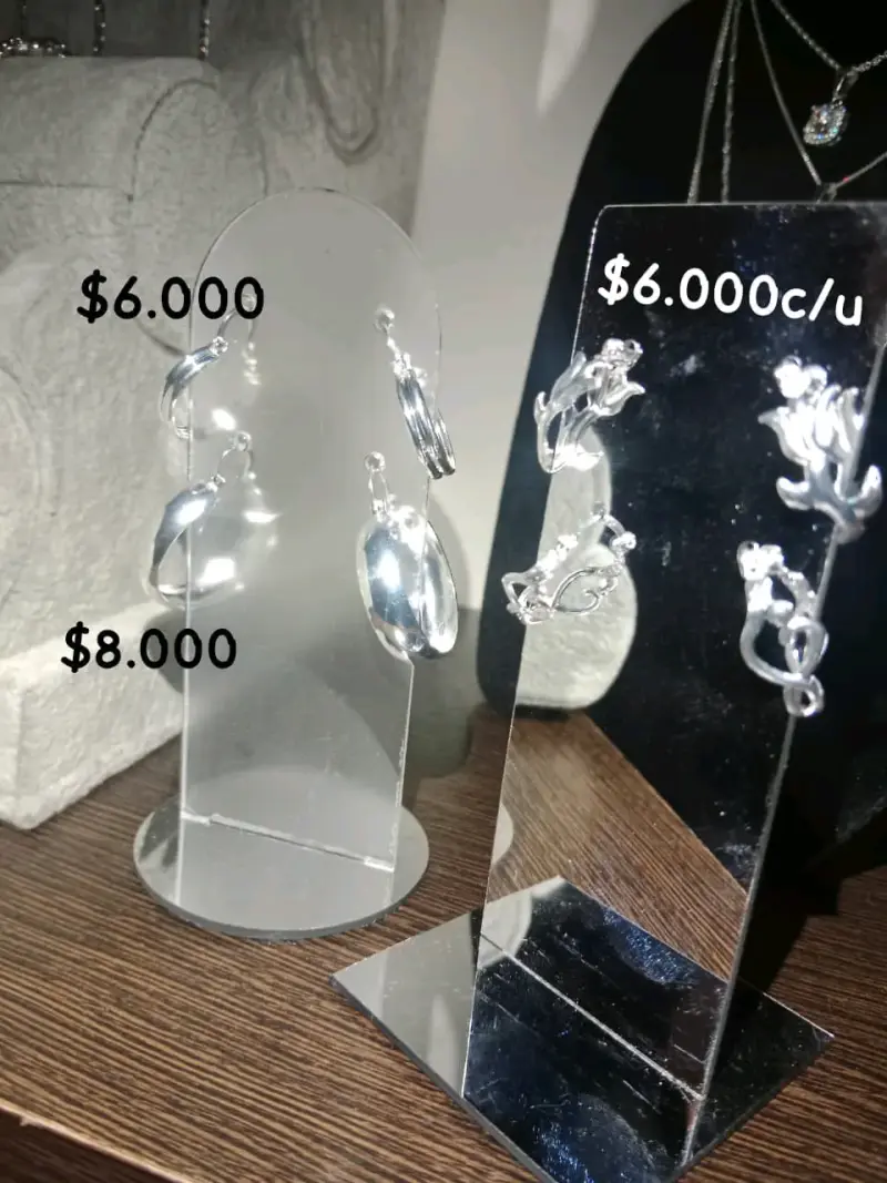 Aros de plata variados para mujer