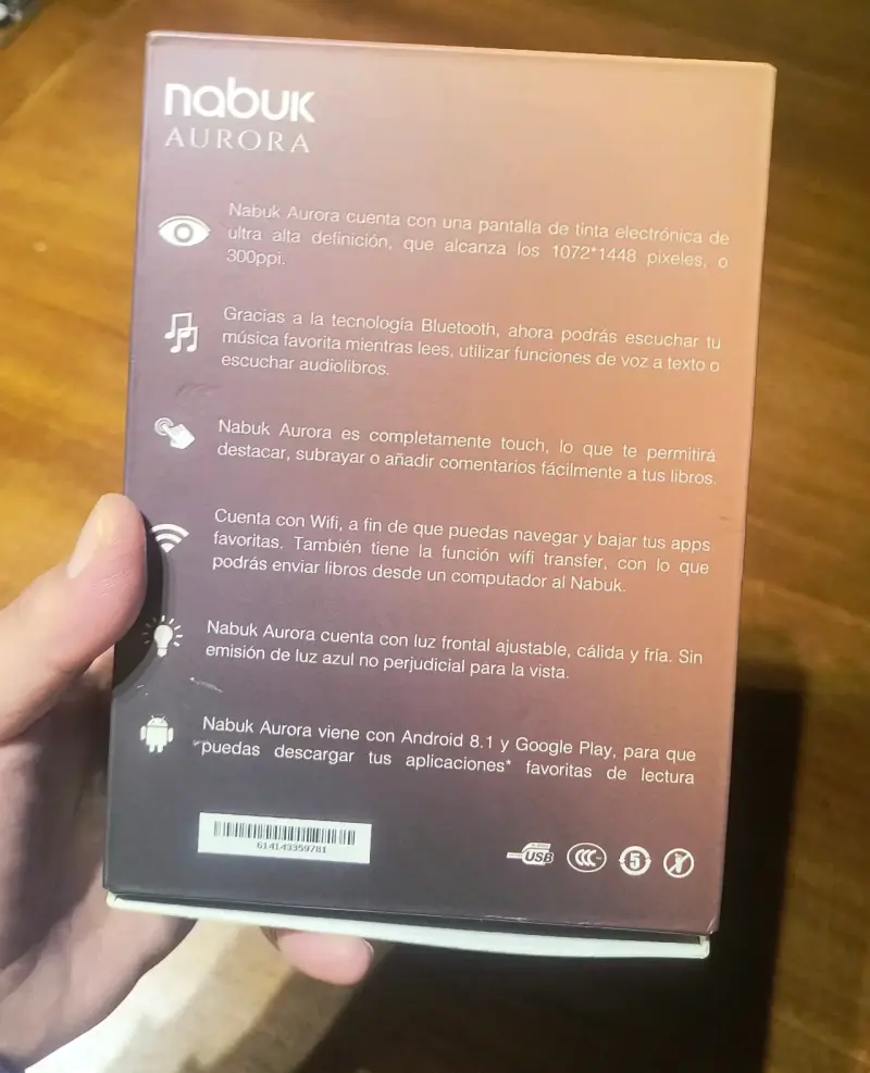 E-reader Nabuk Aurora con pantalla de tinta electrónica - 4
