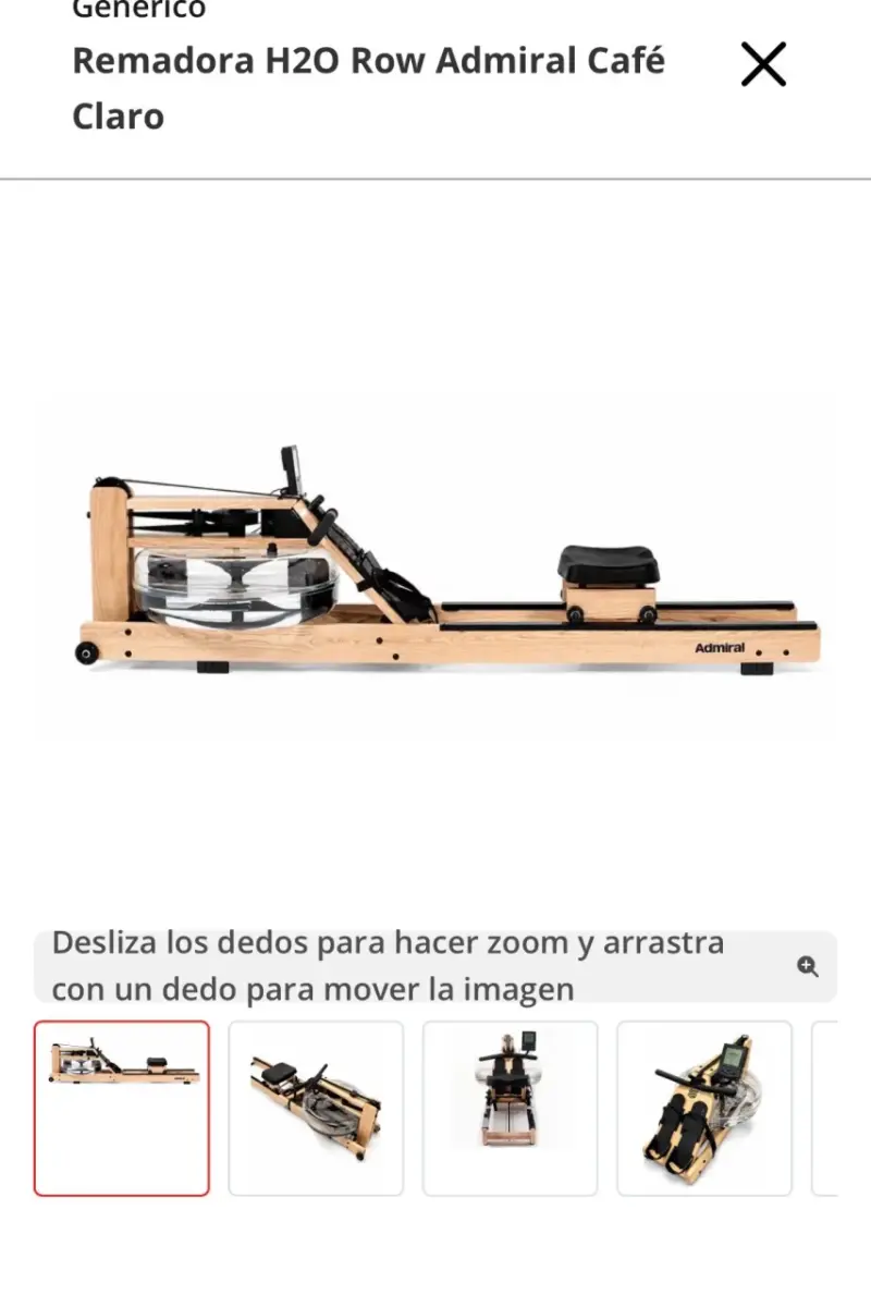 Remadora H2O Row Admiral Café Claro con Bluetooth - 2