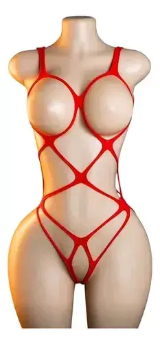 Body de encaje negro sexy para mujer - miniatura 6