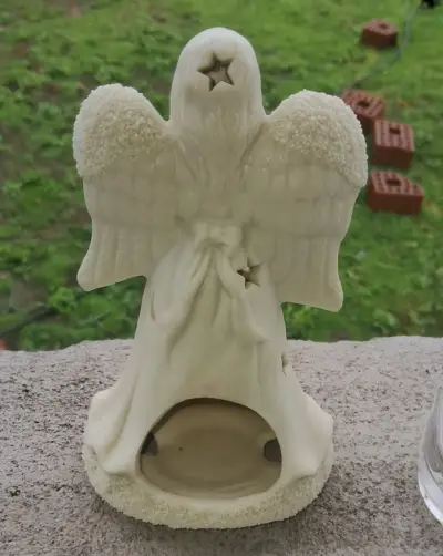 Portavela / Fanal Ángel de Porcelana (15 cm) - miniatura 2
