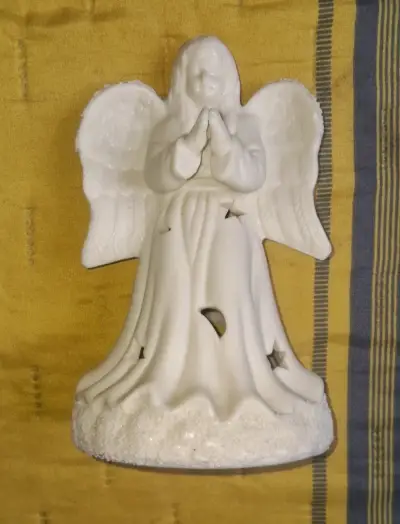 Portavela / Fanal Ángel de Porcelana (15 cm) - miniatura 4