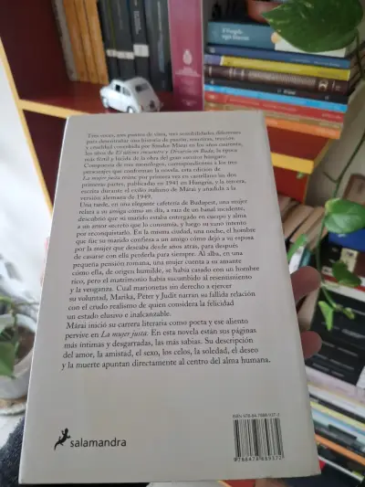 Libro 'La Mujer Justa' de Sándor Márai - miniatura 3