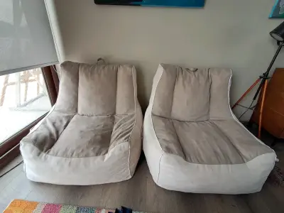 Sillones puff beige - miniatura 4