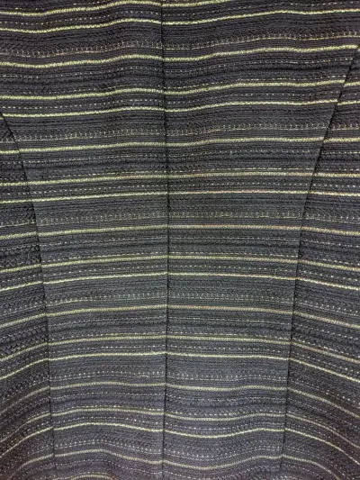 Blazer de rayas negro y dorado FashionSpark - miniatura 5