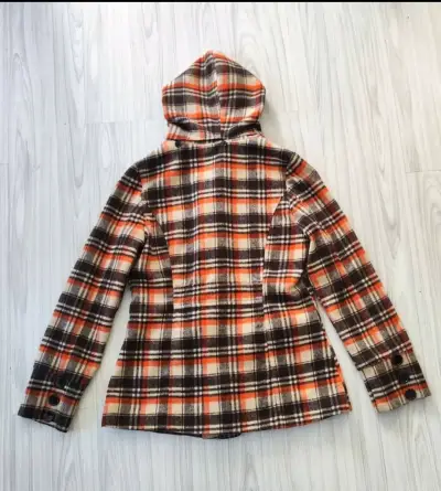 Chaqueta Mujer Cuadros Café Talla S - miniatura 5