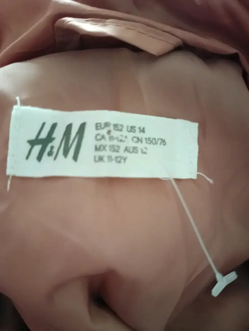 Chaqueta talla 12-14 rosa para niña H&M sin uso - 2