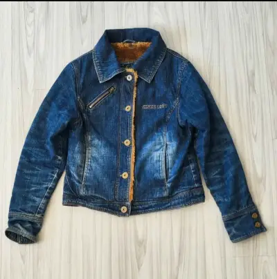 Chaqueta Mezclilla Mujer Azul Talla S - miniatura 1