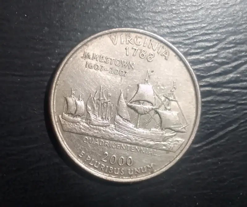 Moneda Rstados Unidos cuarto dolar Virginia 2000 - 1