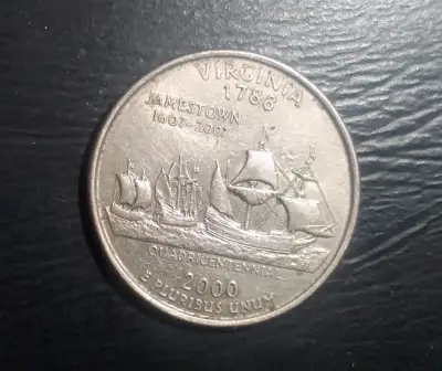 Moneda Rstados Unidos cuarto dolar Virginia  2000 - miniatura 1