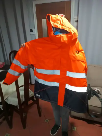 Chaqueta de seguridad reflectante  naranja con cap - miniatura 1