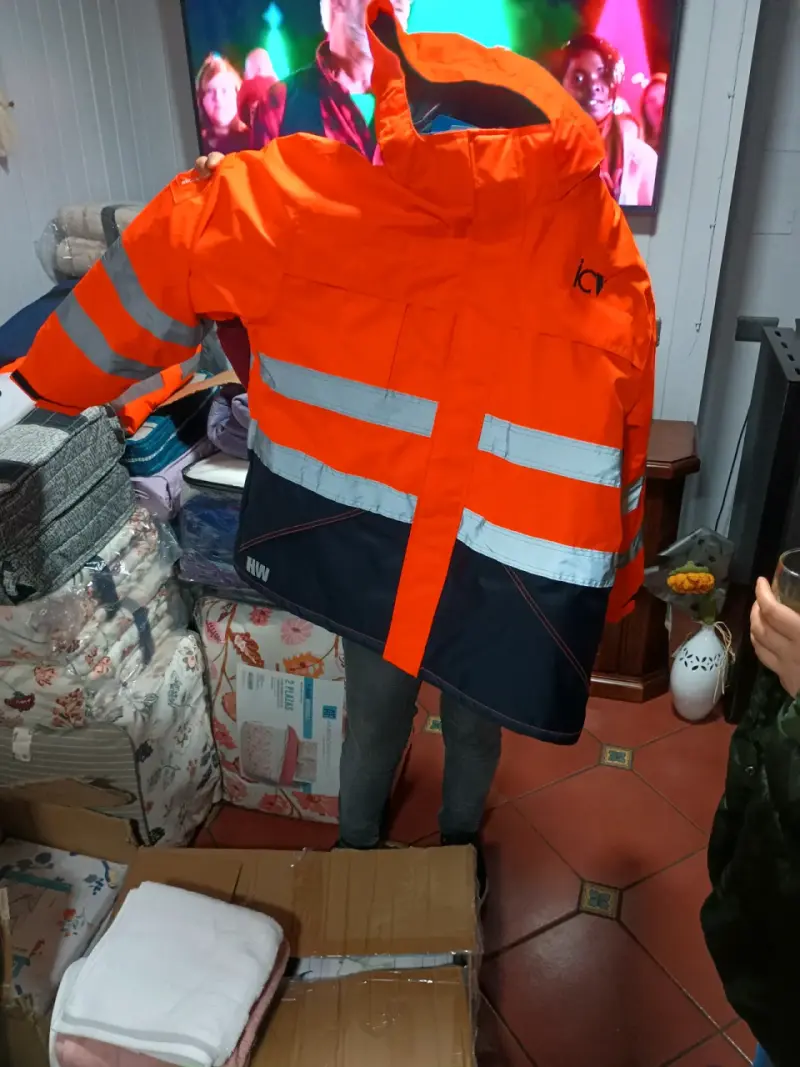 Chaqueta de seguridad reflectante  naranja con cap - 2