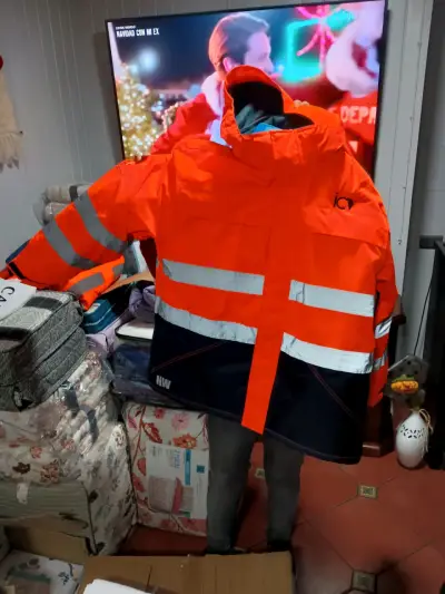 Chaqueta de seguridad reflectante  naranja con cap - miniatura 3