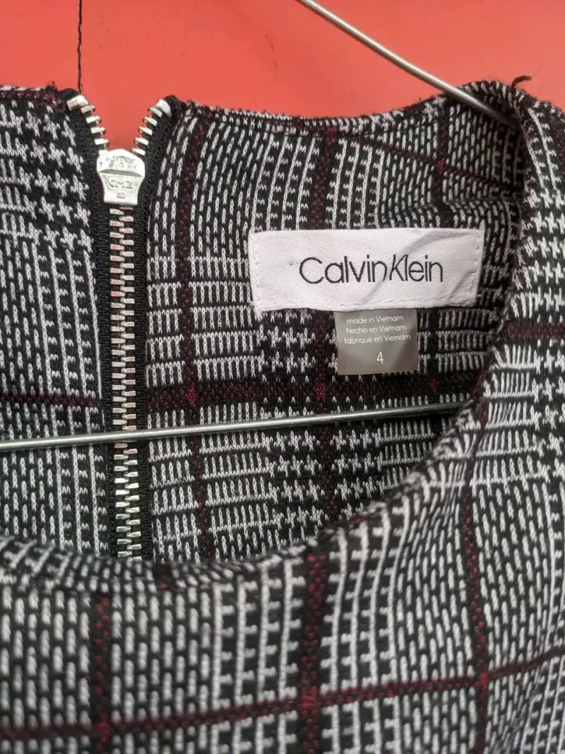 Vestido a cuadros Calvin Klein talla 4 - 2