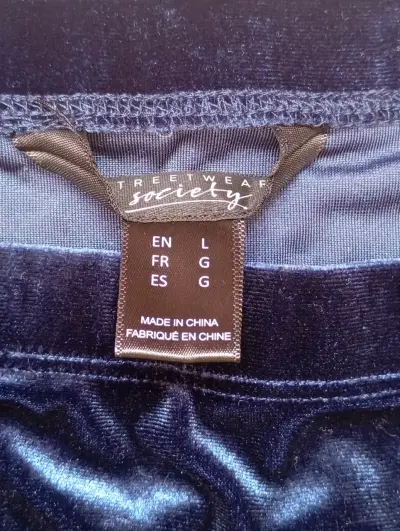Top de terciopelo azul marino para mujer - miniatura 2