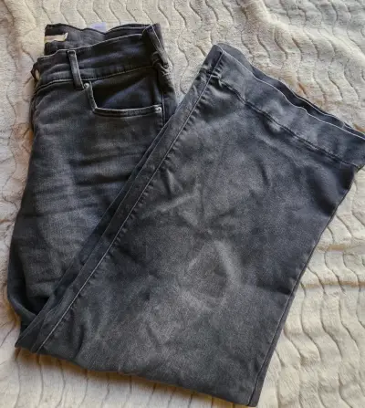 Jeans gris de pierna ancha talla 32 - miniatura 2