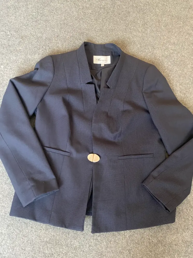 Blazer azul marino para mujer talla 44 - 6