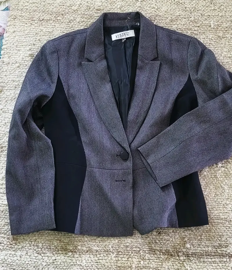 Blazer de terciopelo marrón para mujer - 2