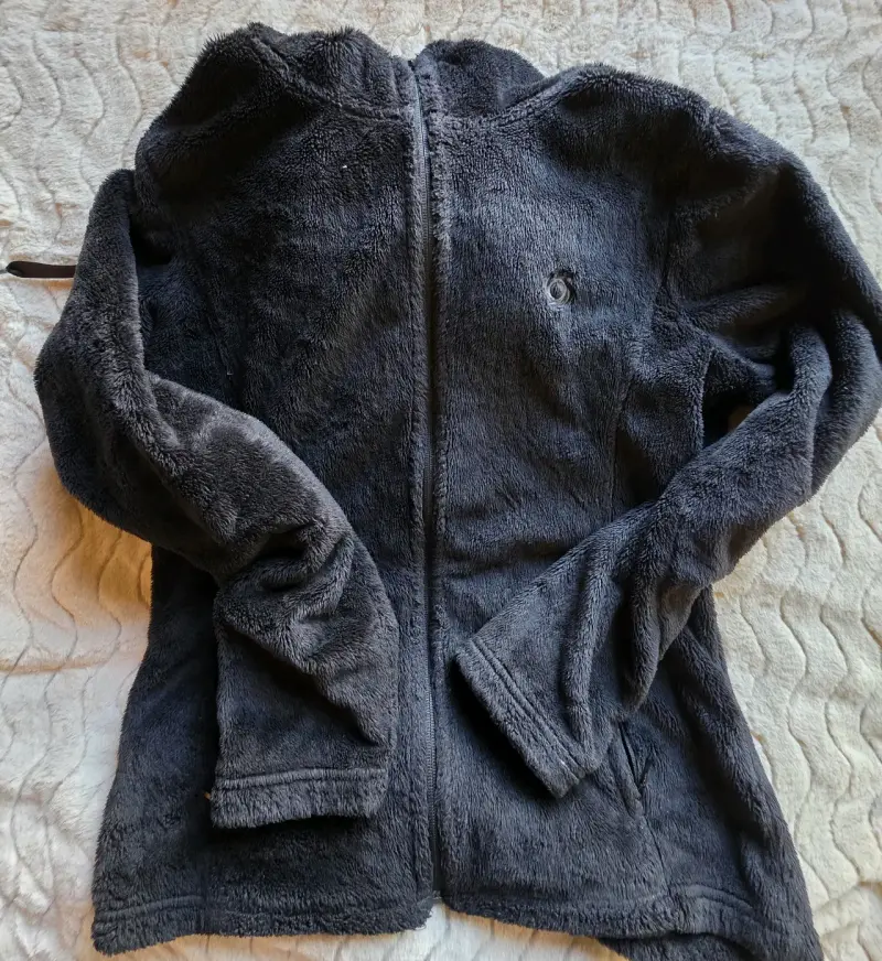 Chaqueta de polar negra para mujer - 1