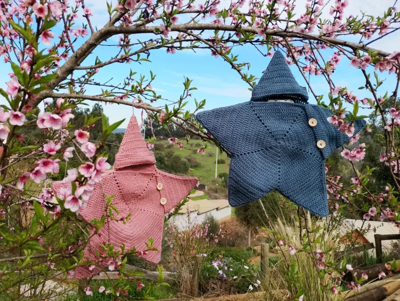 Saco de bebé tejido a mano en forma de estrella - 3