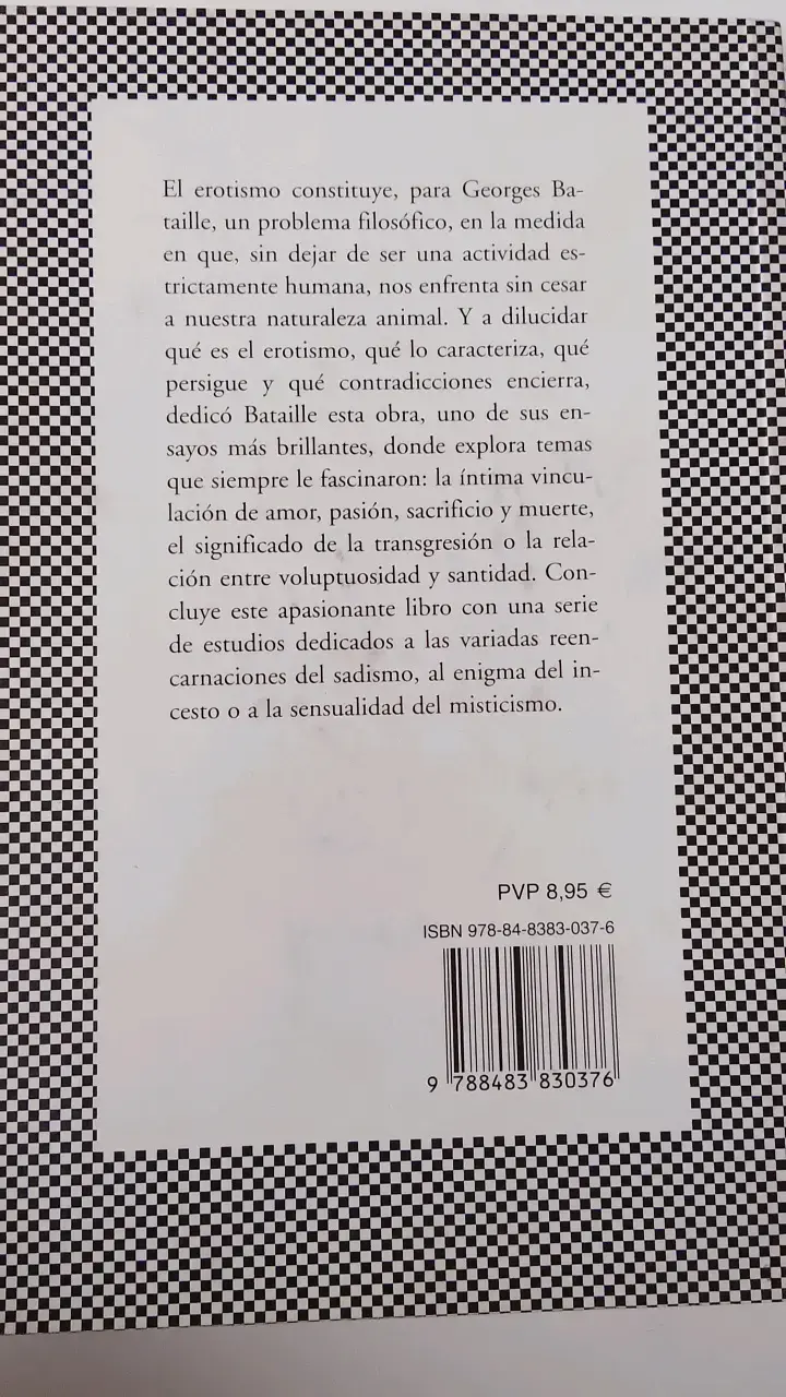 Libro 'El Erotismo' de Georges Bataille - 2