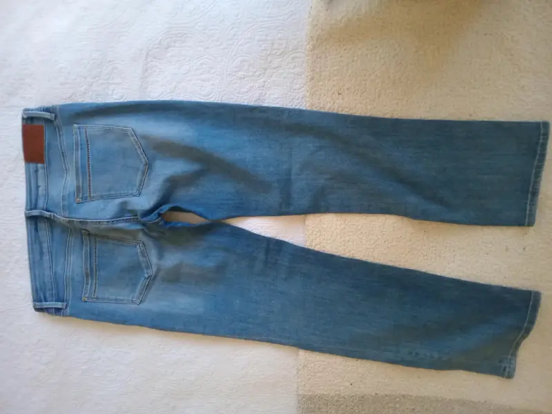 Jeans de mezclilla azul para mujer - 3