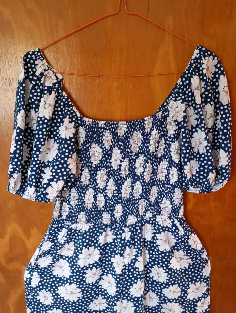 Enterito pantalón flores con mangas princesa - 2
