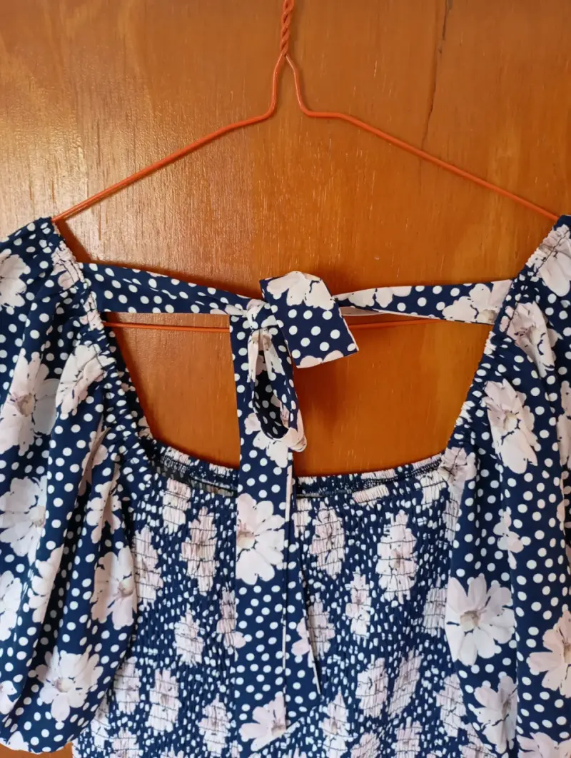 Enterito pantalón flores con mangas princesa - 4
