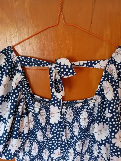 Enterito pantalón flores con mangas princesa - miniatura 4