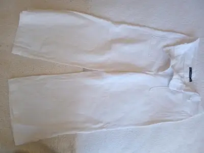 Pantalones blancos de lino Zara Basic - miniatura 1