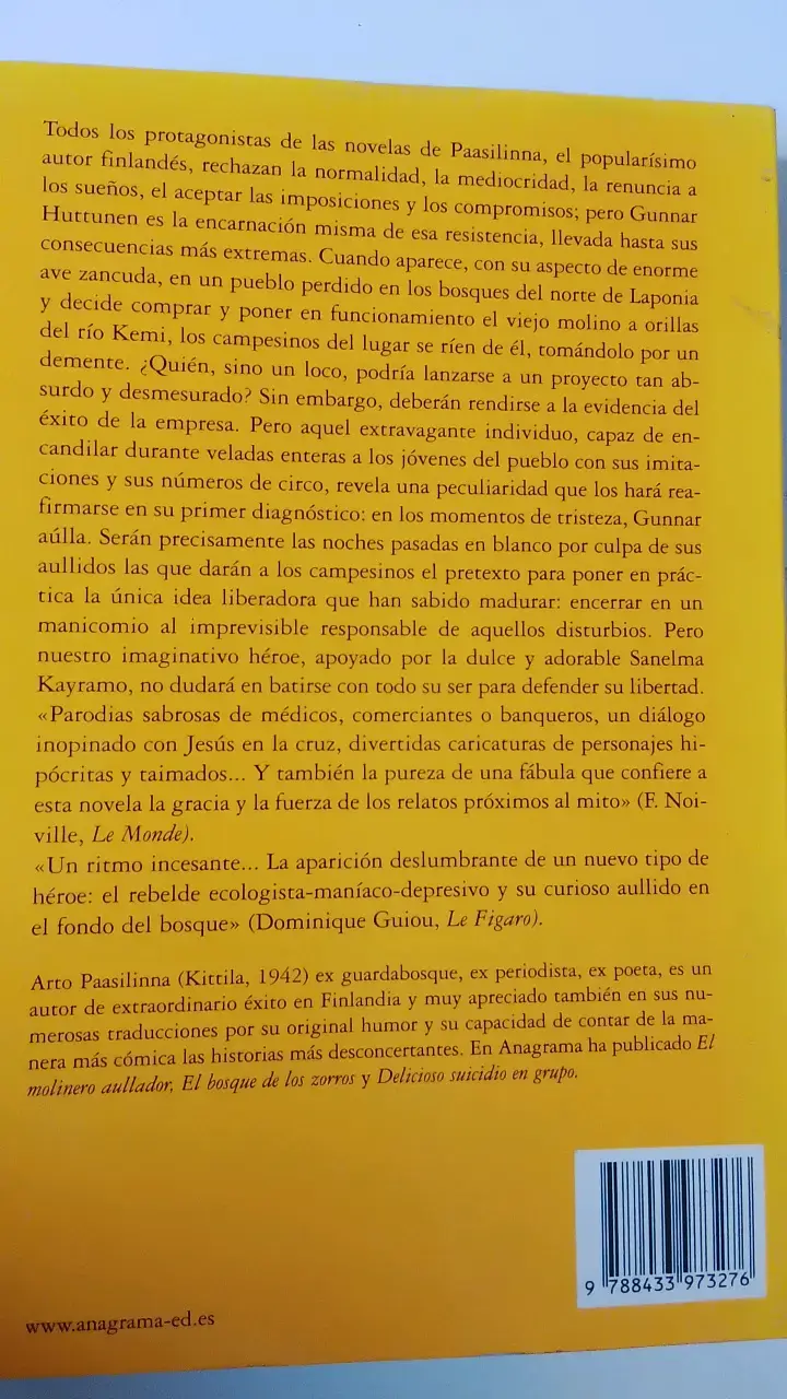 Libro 'El molinero aullador' de Arto Paasilinna - 2