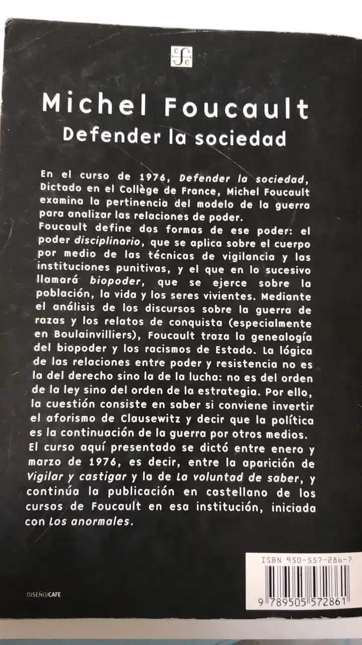 Libro 'Defender la Sociedad' de Michel Foucault - 2