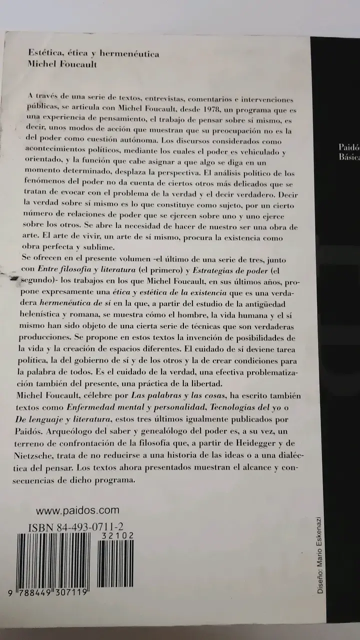 Libro 'Estética, ética y hermenéutica' Michel Fo - 2