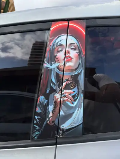 Adhesivos decorativos para auto con diseño artístico - miniatura 5