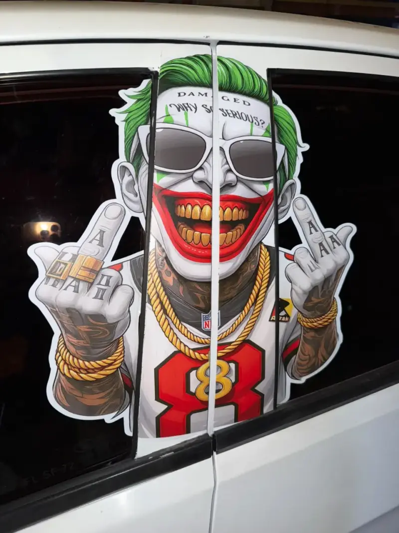 Grafica, Sticker decorativo para auto estilo Joker - 1