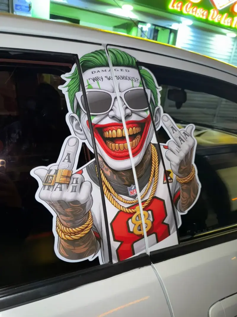 Grafica, Sticker decorativo para auto estilo Joker - 2