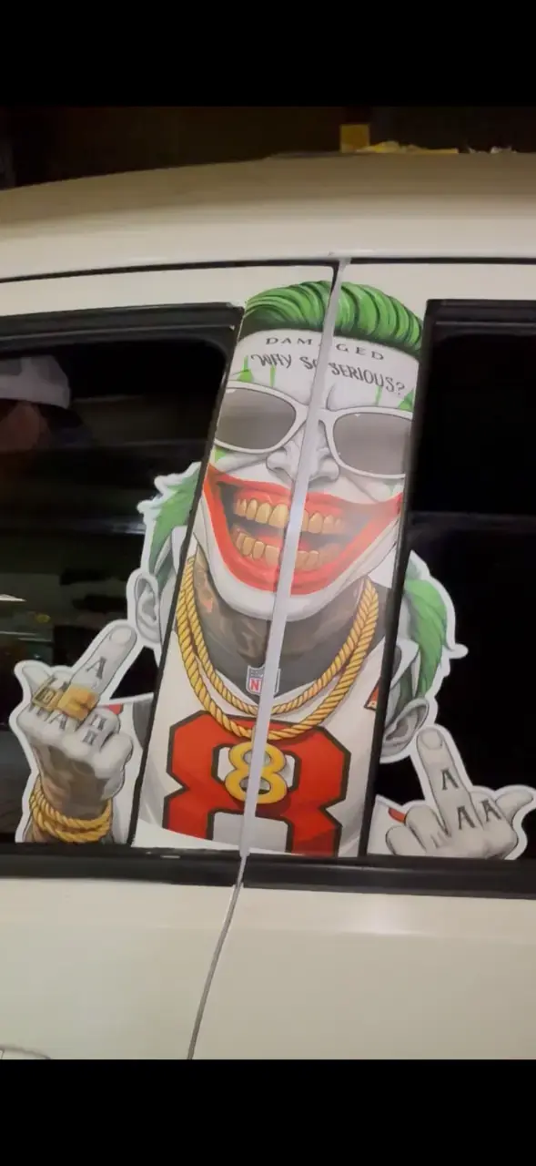 Grafica, Sticker decorativo para auto estilo Joker - 6