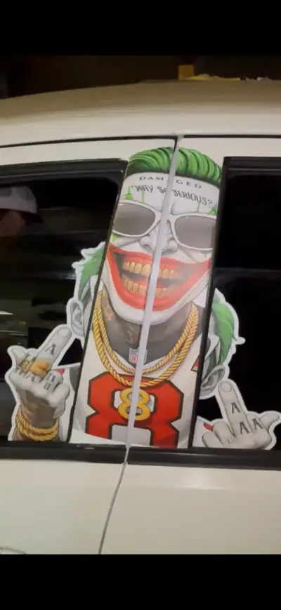 Grafica, Sticker decorativo para auto estilo Joker - miniatura 6