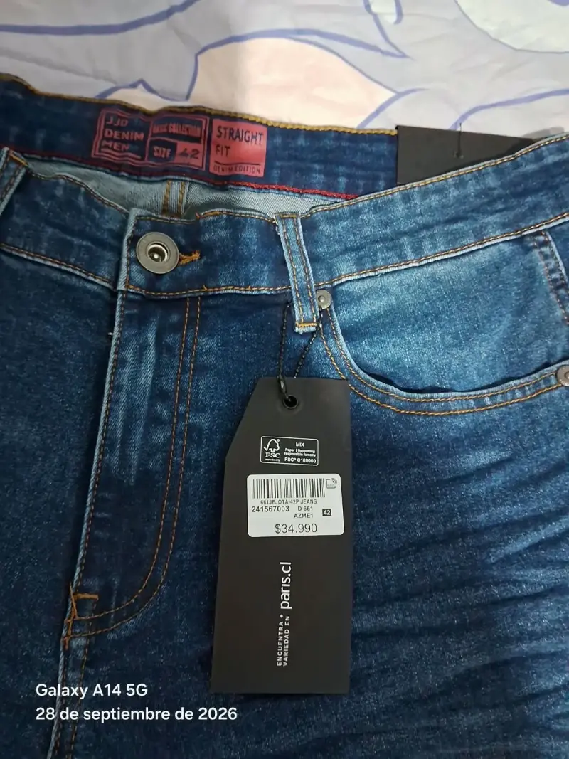 Jeans rectos para hombre JJO Denim azul - 2