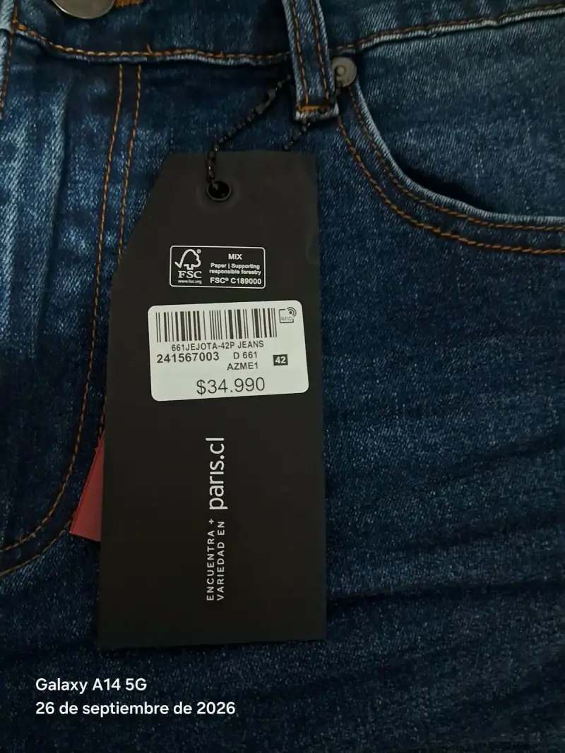 Jeans rectos para hombre JJO Denim azul - 3