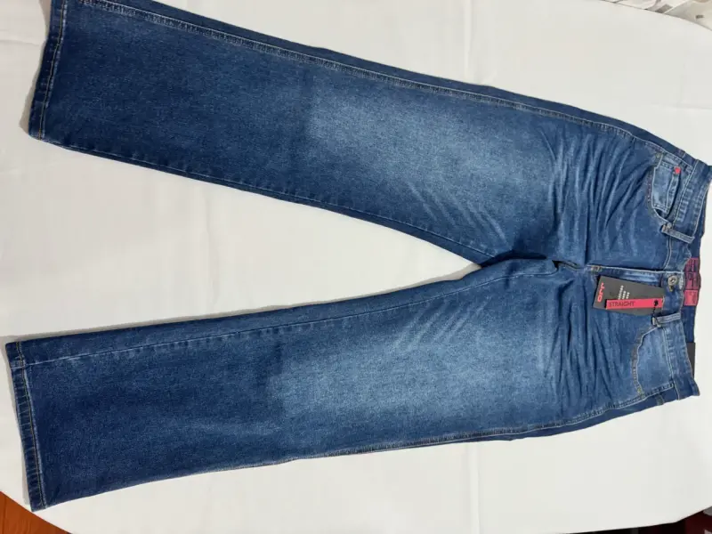 Jeans rectos para hombre JJO Denim azul - 4