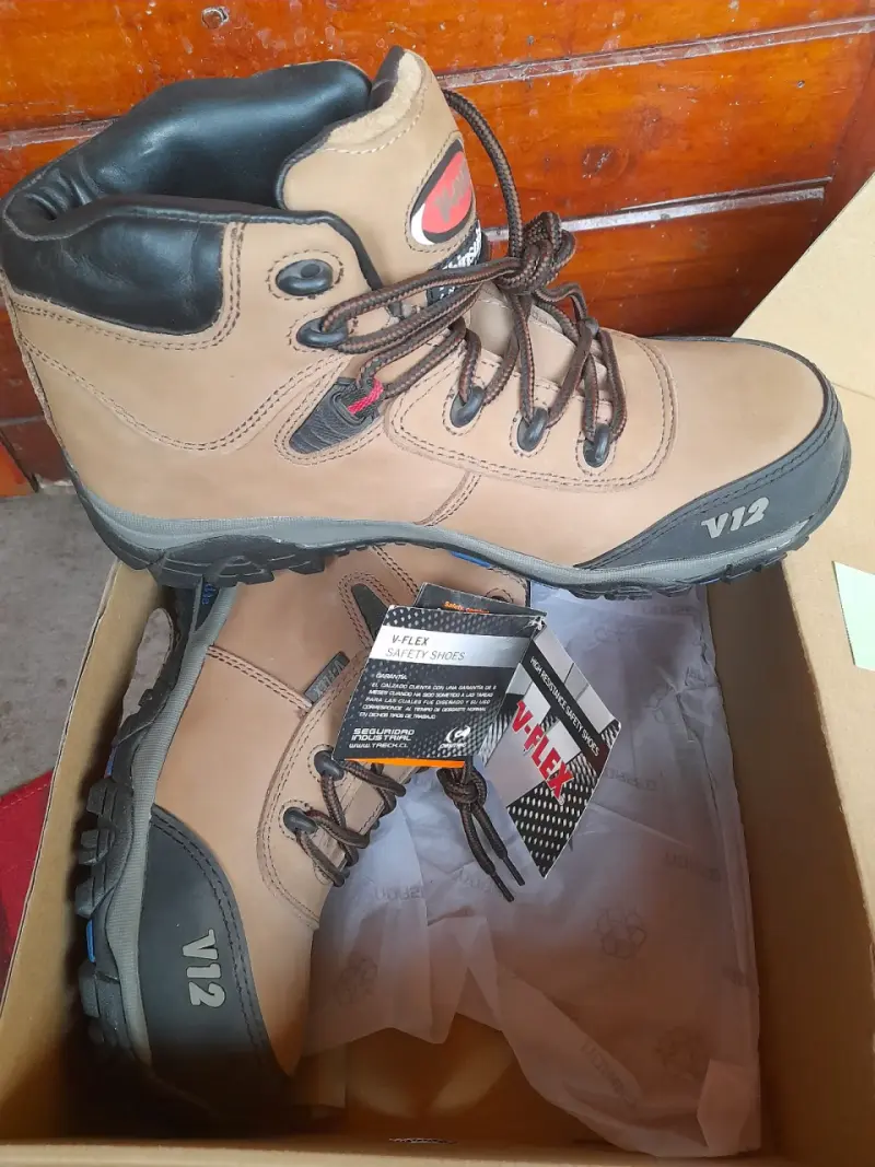 Botas de Seguridad V12 Marrón con Punta de Acero - 2