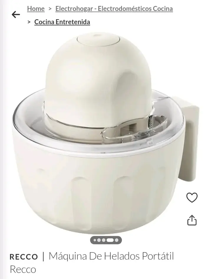Máquina de Helados Portátil Recco Blanca - 1
