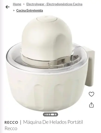Máquina de Helados Portátil Recco Blanca - miniatura 1