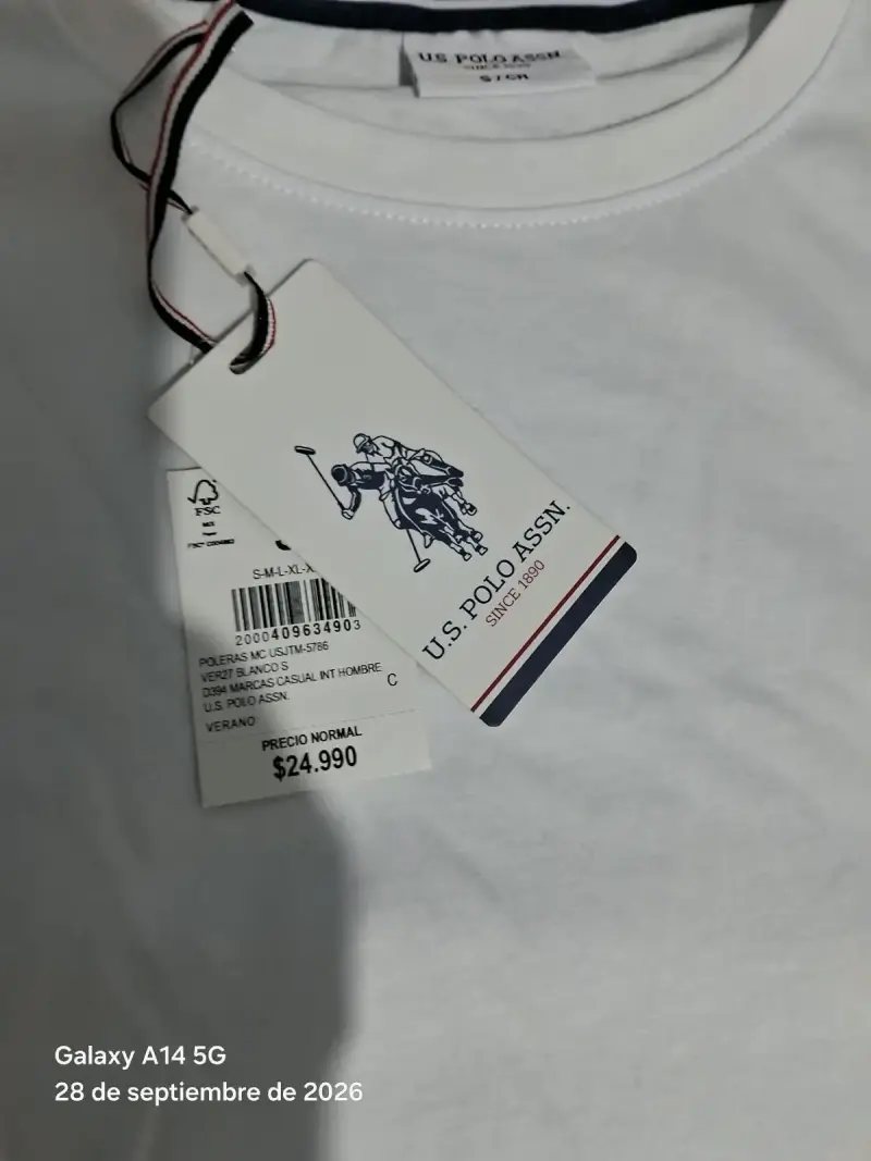 Polera Blanca Casual U.S. Polo Assn Hombre - 3