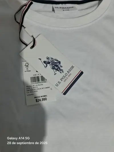Polera Blanca Casual U.S. Polo Assn Hombre - miniatura 3