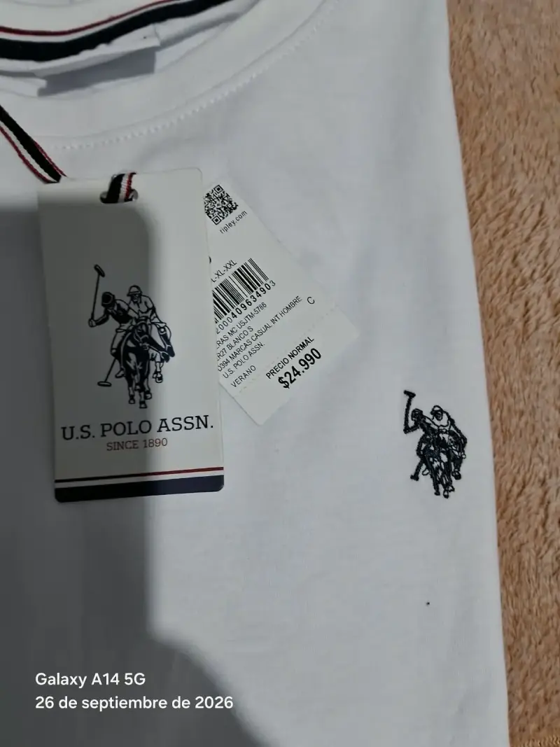 Polera Blanca Casual U.S. Polo Assn Hombre - 4