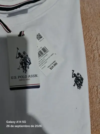 Polera Blanca Casual U.S. Polo Assn Hombre - miniatura 4